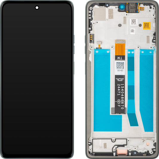 Motorola Moto Moto G75 Zaslon na dotik z okvirjem, nebeško siva, servisni paket 5D68C29068 