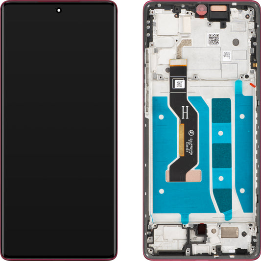 Zaslon na dotik Motorola Moto G85, z okvirjem, modra (Relucent Blue), servisni paket 5D68C29595