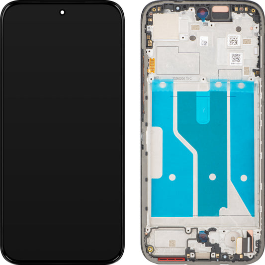 Zaslon na dotik Motorola Moto G87, z okvirjem, črn, servisni paket 5D68C32731