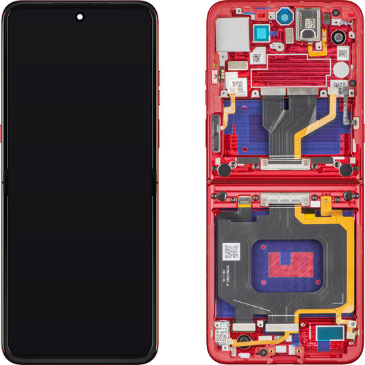Zaslon na dotik Motorola Razr 60 Ultra, z okvirjem, pod Inner, rdeč (Rio Red), servisni paket 5D68C30153