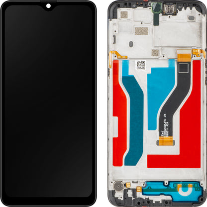 Zaslon s tehnologijo na dotik MP, združljiv s Samsung Galaxy A10s A107, s okvirjem, črn