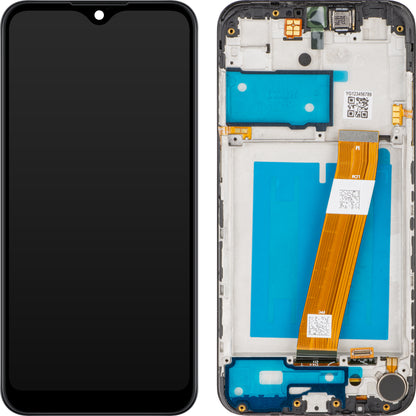 Zaslon na dotik MP, združljiv s Samsung Galaxy A01 A015, s okvirjem, različica za neevropske trge, črna