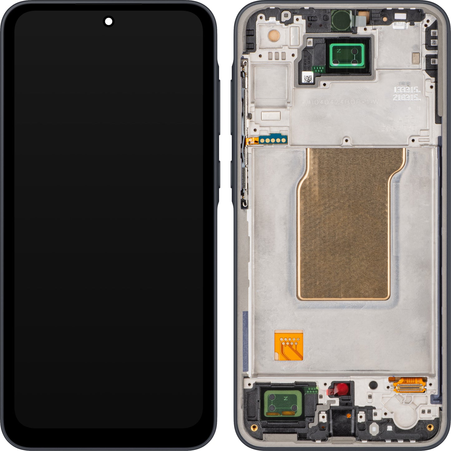 Zaslon s tehnologijo na dotik MP, združljiv s Samsung Galaxy A35 5G A356, s okvirjem, črn