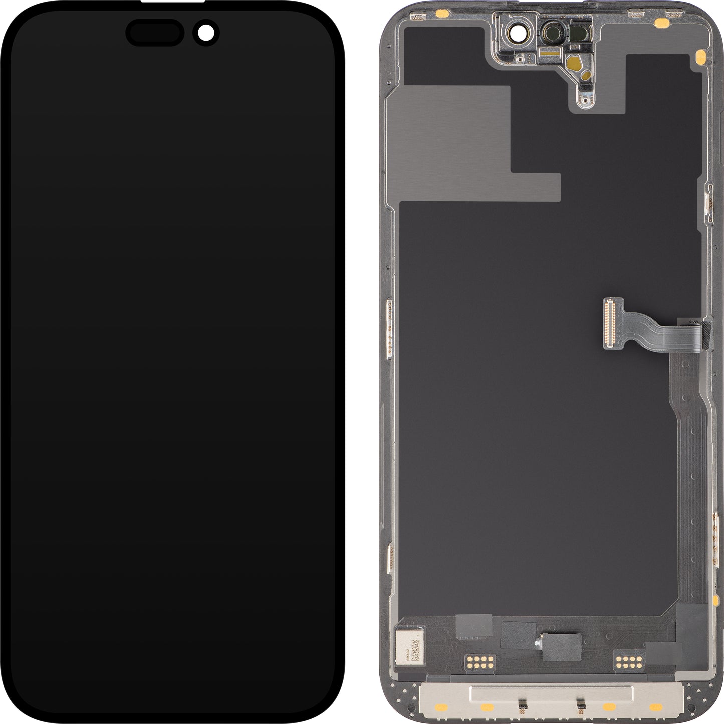 Zaslon na dotik MP, združljiv z Apple iPhone 14 Pro Max, z okvirjem, različica Soft OLED 120Hz FHD Diagnostic, črn