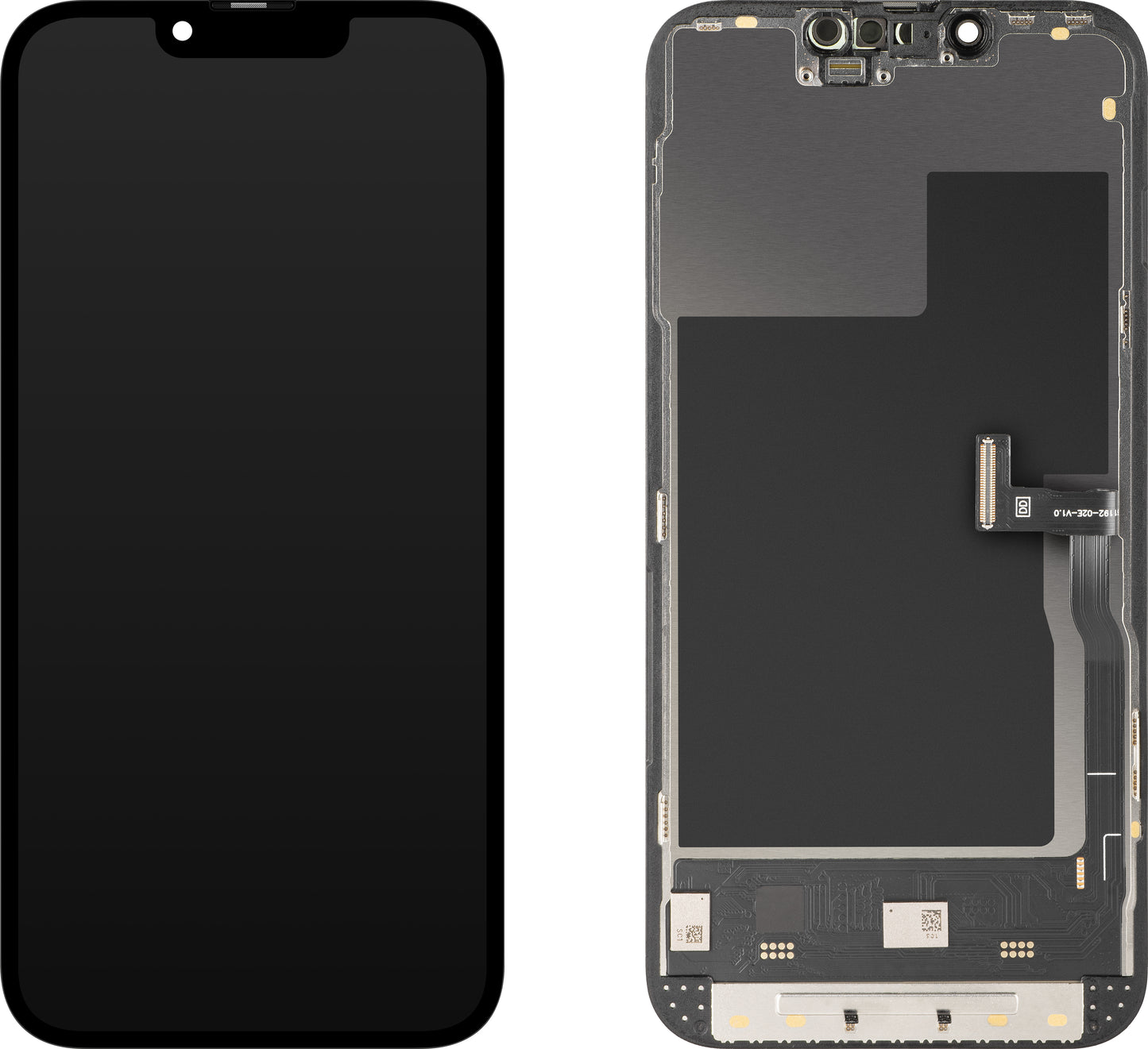 Zaslon s tehnologijo na dotik MP, združljiv z Apple iPhone 13 Pro, z okvirjem, različica Soft OLED IC Movable 120Hz FHD, črna