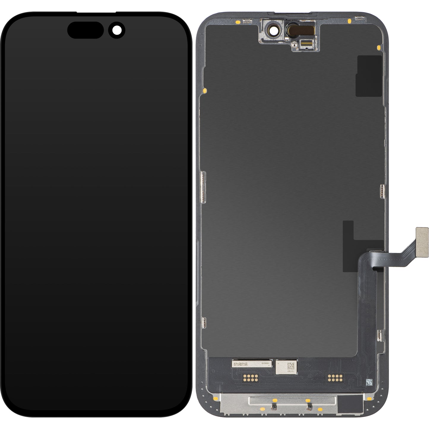 Zaslon na dotik MP, združljiv z Apple iPhone 15 Plus, z okvirjem, različica Soft OLED FHD IC Movable, črn