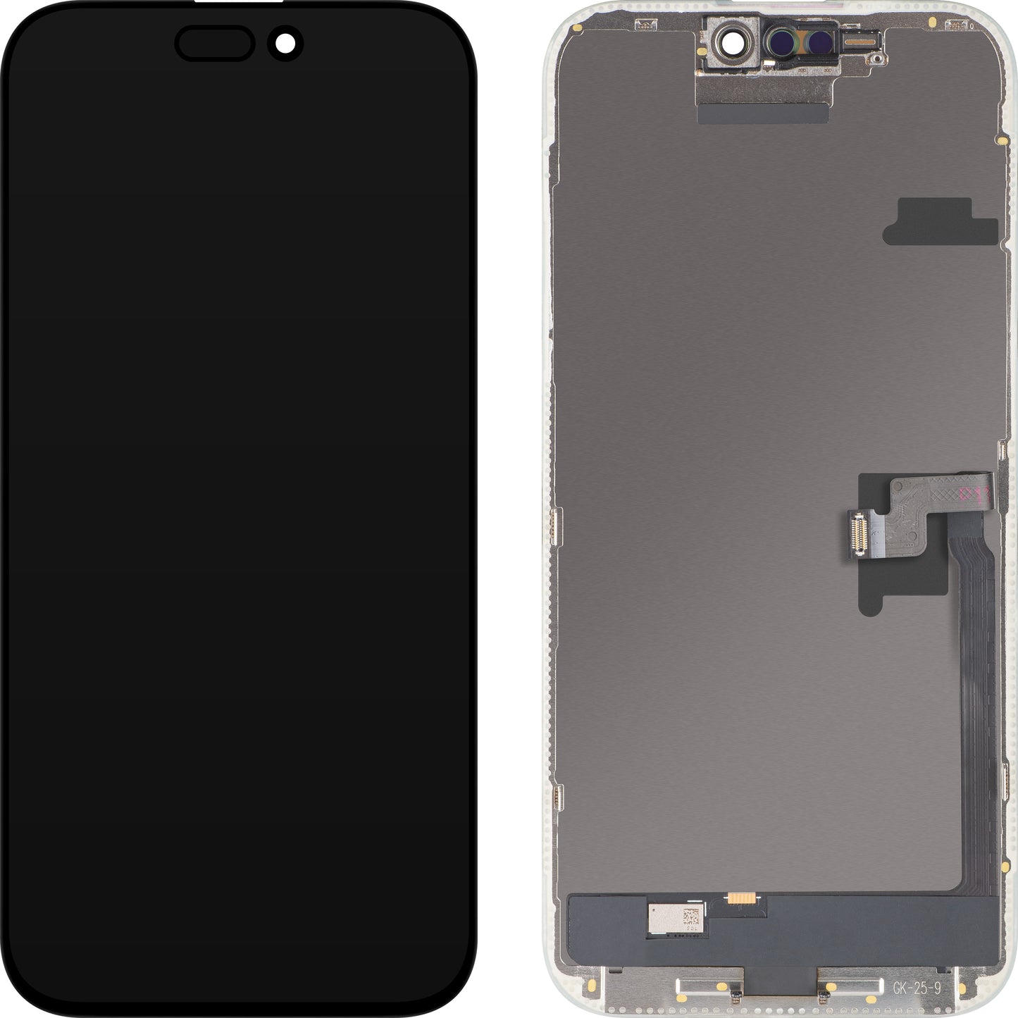Zaslon na dotik MP, združljiv z Apple iPhone 16 Pro Max, z okvirjem, različica OLED FHD IC Movable, črn