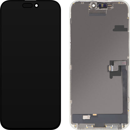 Zaslon na dotik MP, združljiv z Apple iPhone 16 Pro Max, z okvirjem, različica OLED FHD IC Movable, črn