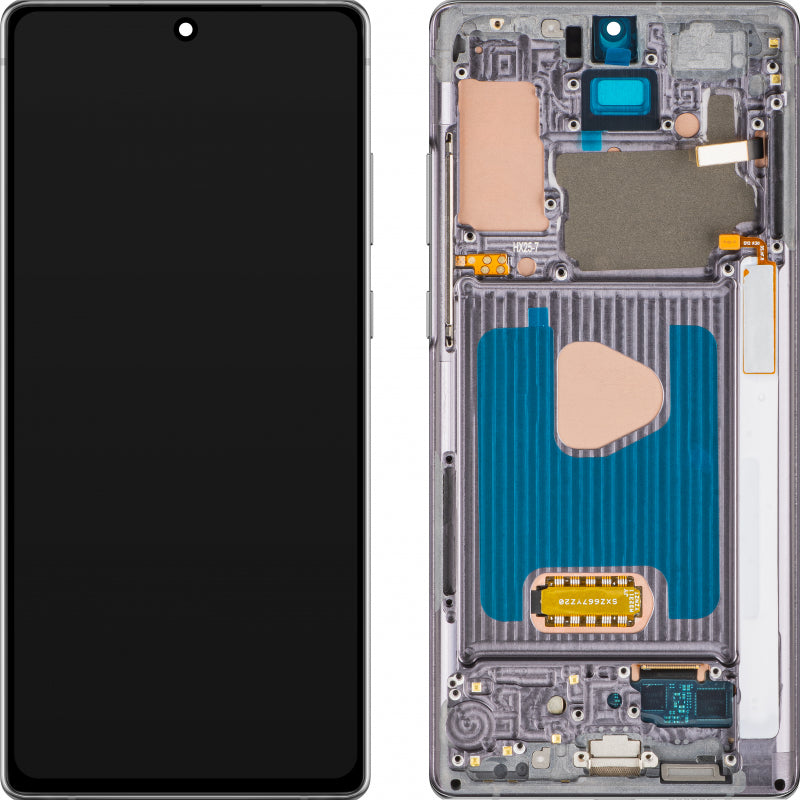 Zaslon na dotik MP, združljiv s Samsung Galaxy Note 20 N980, z okvirjem, OLED različica, črn