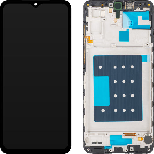 Zaslon s tehnologijo na dotik MP, združljiv s Samsung Galaxy A17 5G, s okvirjem, črn