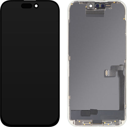 Zaslon s tehnologijo na dotik MP, združljiv z Apple iPhone 16 Pro, z okvirjem, različica OLED FHD Diagnostic, črn