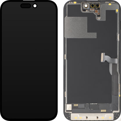 Zaslon s tehnologijo na dotik MP, združljiv z Apple iPhone 14 Pro, z okvirjem, različica OLED FHD Diagnostic, črn