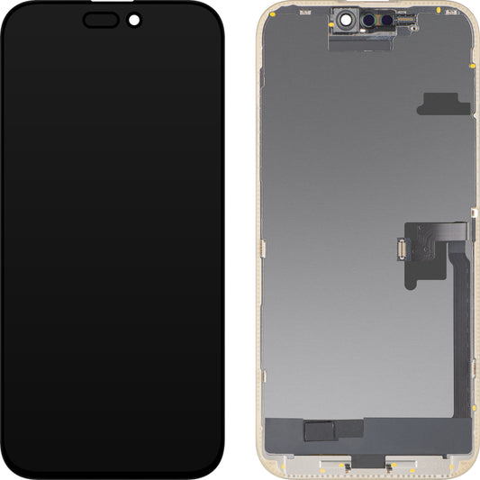 Zaslon s tehnologijo na dotik MP, združljiv z Apple iPhone 16 Pro Max, z okvirjem, različica OLED FHD Diagnostic, črn