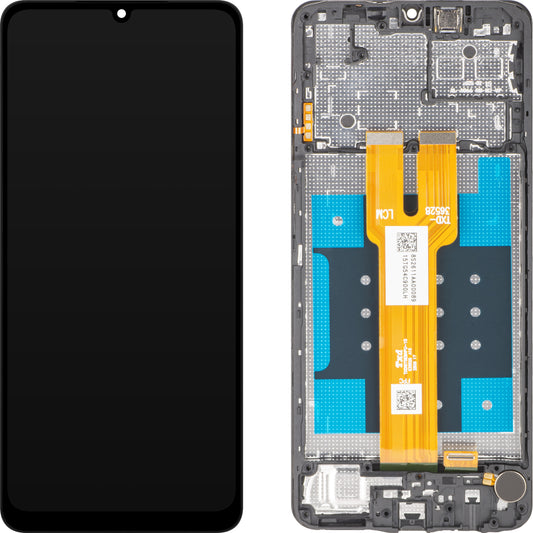 MP zaslon na dotik, združljiv s Samsung Galaxy A06 5G A066, z okvirjem, črn