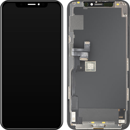 MP zaslon na dotik, združljiv z Apple iPhone 11 Pro, z okvirjem, OLED FHD IC Movable različica, črna
