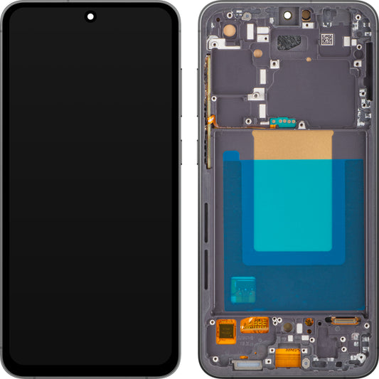 MP zaslon na dotik, združljiv s Samsung Galaxy S24 FE S721, z okvirjem, OLED različica, črna