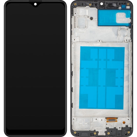 MP zaslon na dotik, združljiv s Samsung Galaxy M32 M325, z okvirjem, črne barve