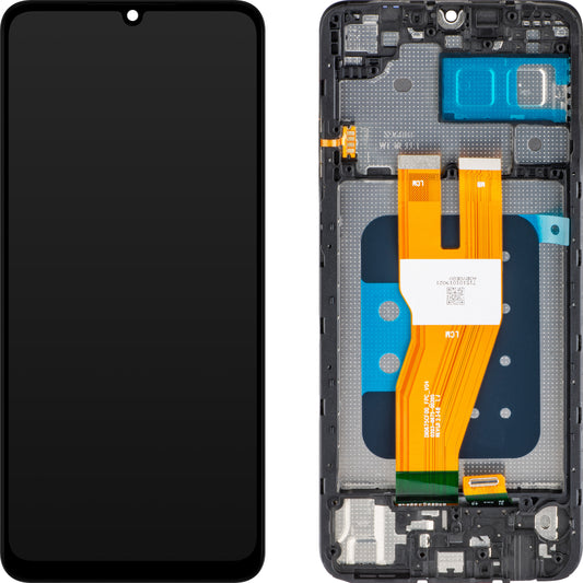 MP zaslon na dotik, združljiv s Samsung Galaxy A05 A055, z okvirjem, črn, zamenjava
