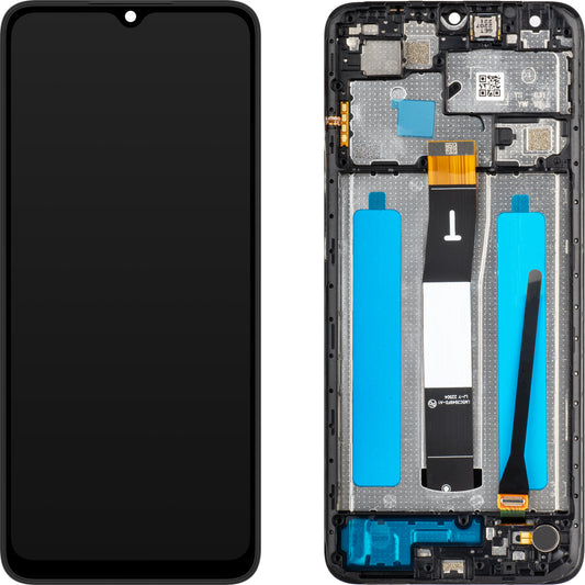 MP zaslon na dotik, združljiv z Xiaomi Redmi 12C, z okvirjem, črn, zamenjava