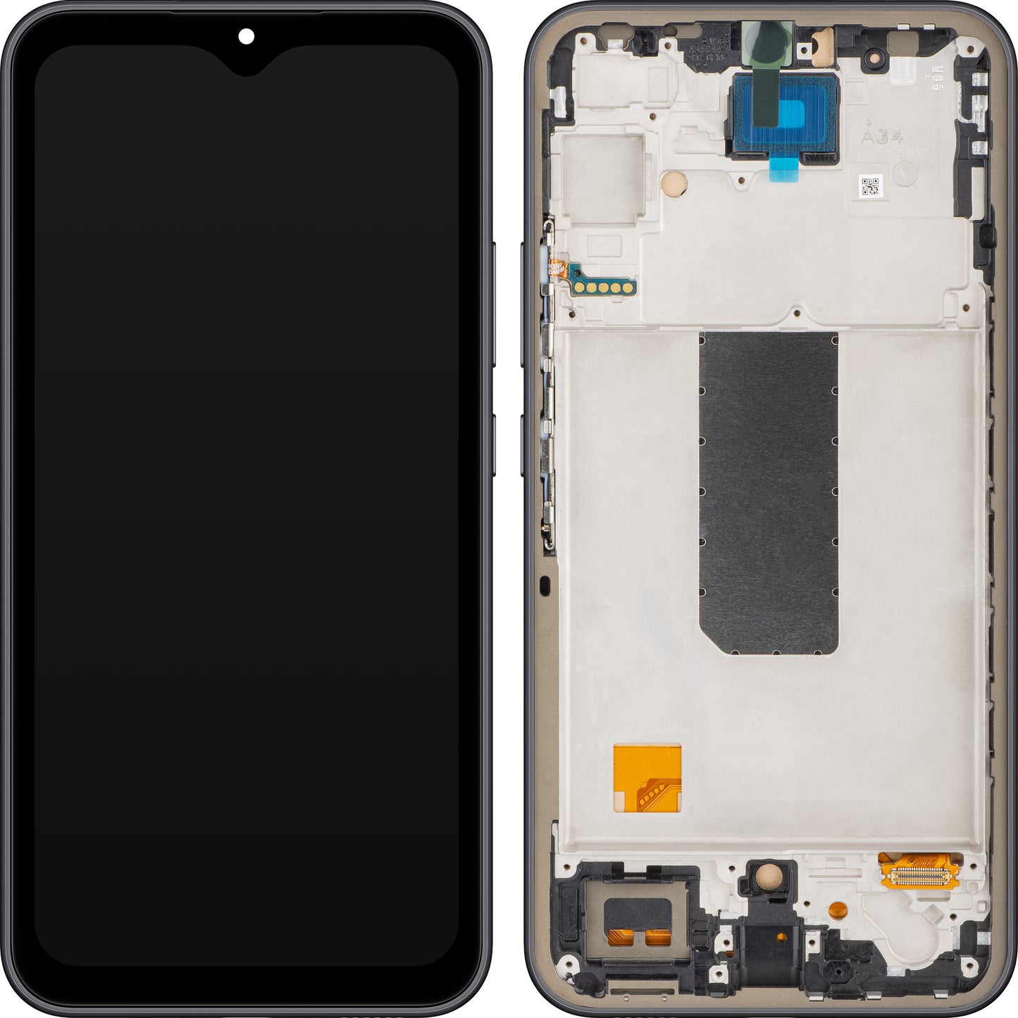 MP zaslon na dotik, združljiv s Samsung Galaxy A34 A346, z okvirjem, črn (grafit), ponovno zapakiran