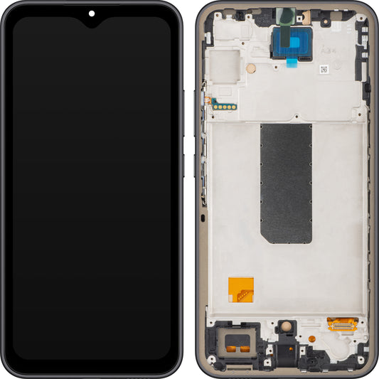 MP zaslon na dotik, združljiv s Samsung Galaxy A34 A346, z okvirjem, črn (grafit), ponovno zapakiran