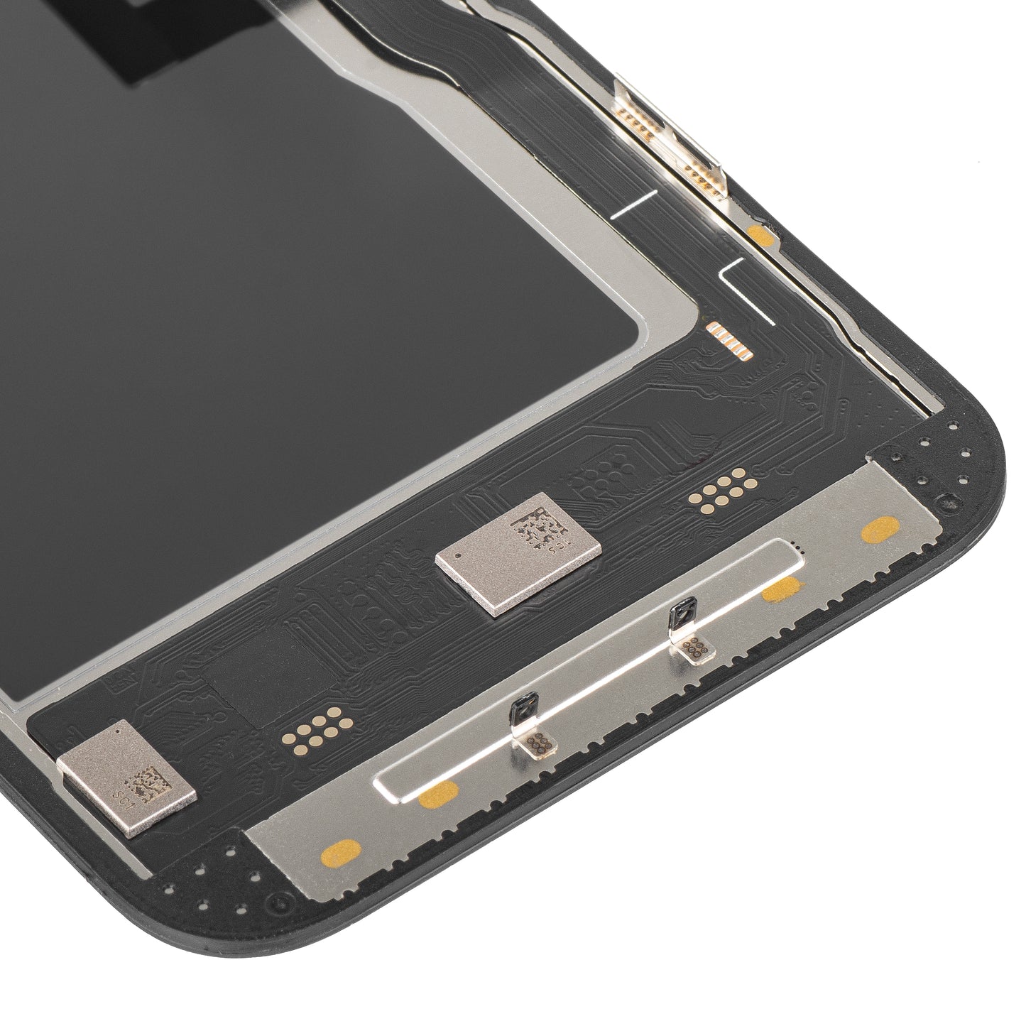 Zaslon s tehnologijo na dotik MP, združljiv z Apple iPhone 13 Pro, z okvirjem, različica Soft OLED IC Movable 120Hz FHD, črna