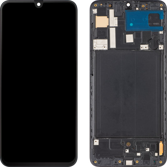 MP zaslon na dotik, združljiv s Samsung Galaxy A70 A705, z okvirjem, različica OLED, črn 