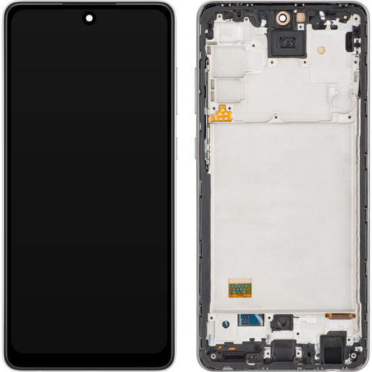 MP zaslon na dotik, združljiv s Samsung Galaxy A72 A726 / A72 A725 5G A725 / A72 A725, z okvirjem, črn