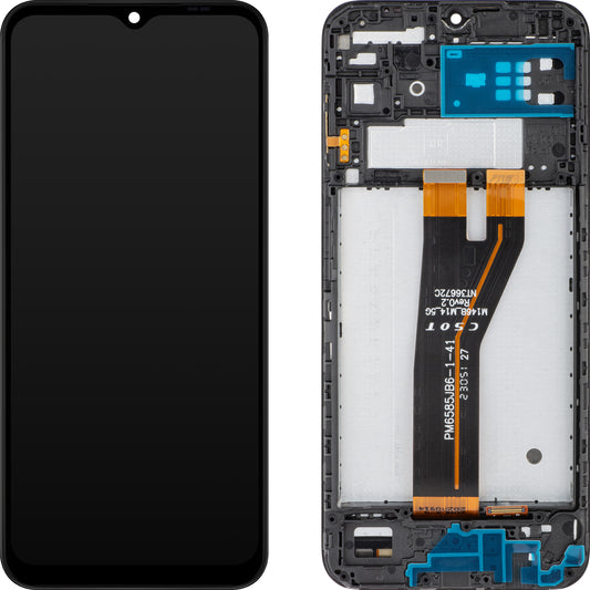 MP zaslon na dotik, združljiv s Samsung Galaxy M14 5G M146, z okvirjem, črn 