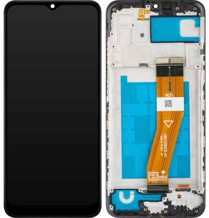 MP zaslon na dotik, združljiv s Samsung Galaxy A03 A035, z okvirjem, različica F, črn 