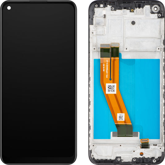 MP zaslon na dotik, združljiv s Samsung Galaxy A11 A115 / M11 M115, z okvirjem, črn