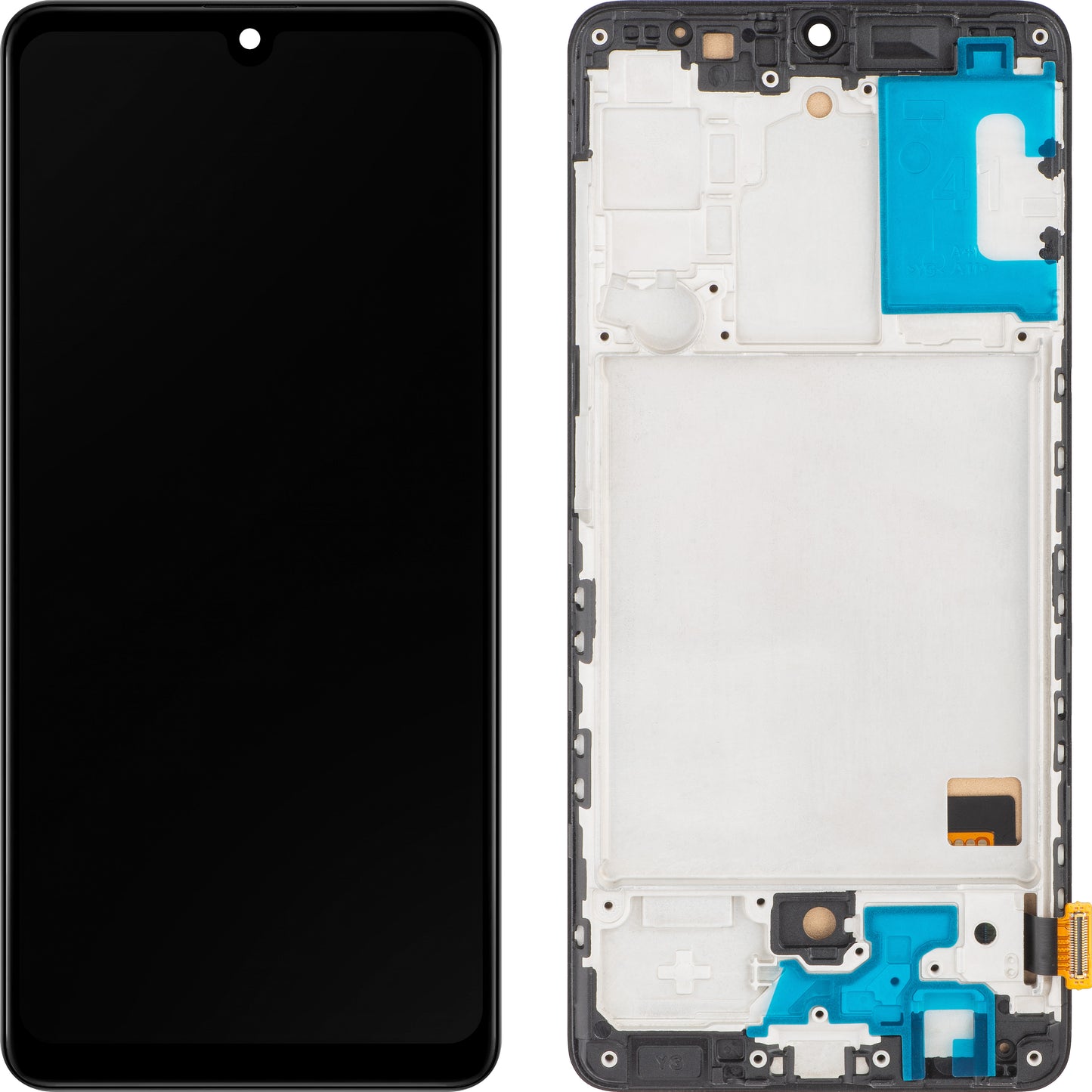 MP zaslon na dotik, združljiv s Samsung Galaxy A41 A415, z okvirjem, črn 