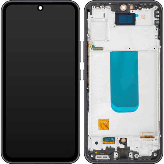 MP zaslon na dotik, združljiv s Samsung Galaxy A54 A546, z okvirjem, črn (grafit) 