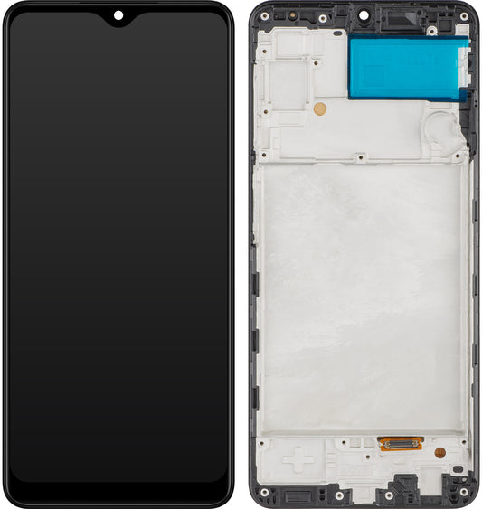 MP zaslon na dotik, združljiv s Samsung Galaxy A22 A225, z okvirjem, različica OLED, črn 