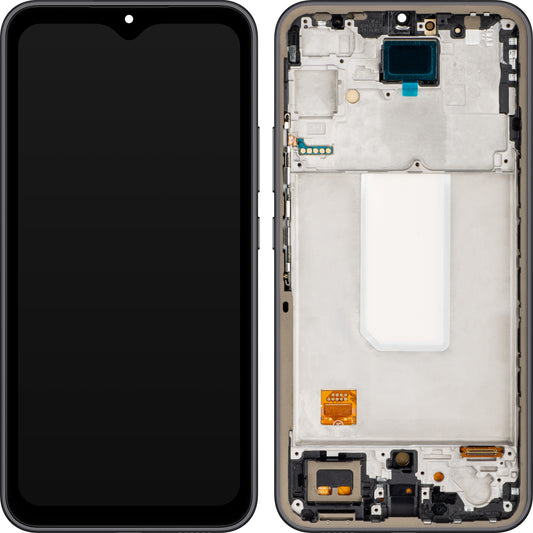MP zaslon na dotik, združljiv s Samsung Galaxy A34 A346, z okvirjem, različica OLED, črn