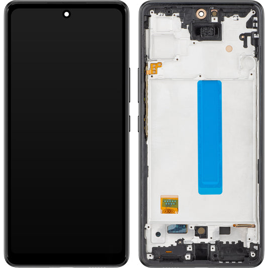 MP zaslon na dotik, združljiv s Samsung Galaxy A53 5G A536, z okvirjem, različica OLED, črn