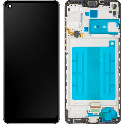 MP zaslon na dotik, združljiv s Samsung Galaxy A21s A217, z okvirjem, črn 