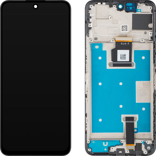 Zaslon na dotik MP, združljiv z Honor 90 Smart / X7b 4G, s okvirjem, črn