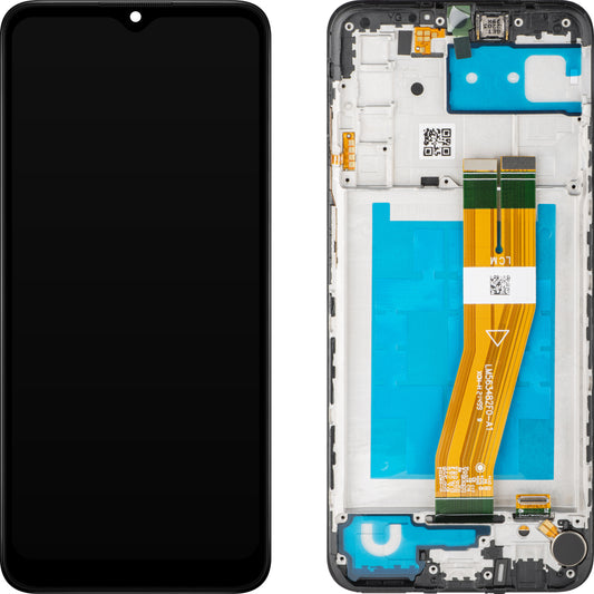 MP zaslon na dotik, združljiv s Samsung Galaxy A03s A037, z okvirjem, različica F, črn 