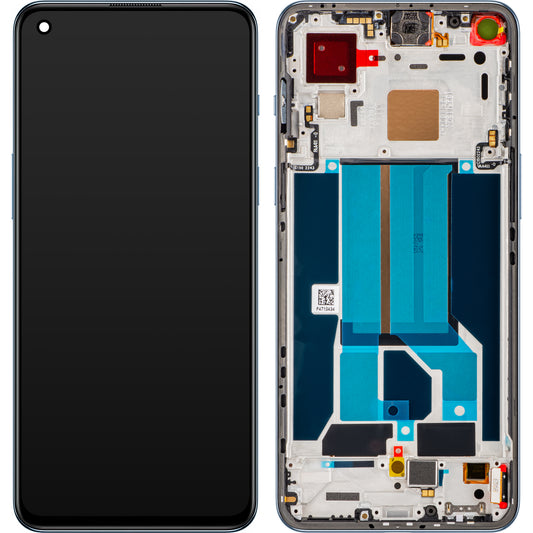 Zaslon na dotik OnePlus Nord 2 5G, z okvirjem, modra (Blue Haze), servisni paket 4907924