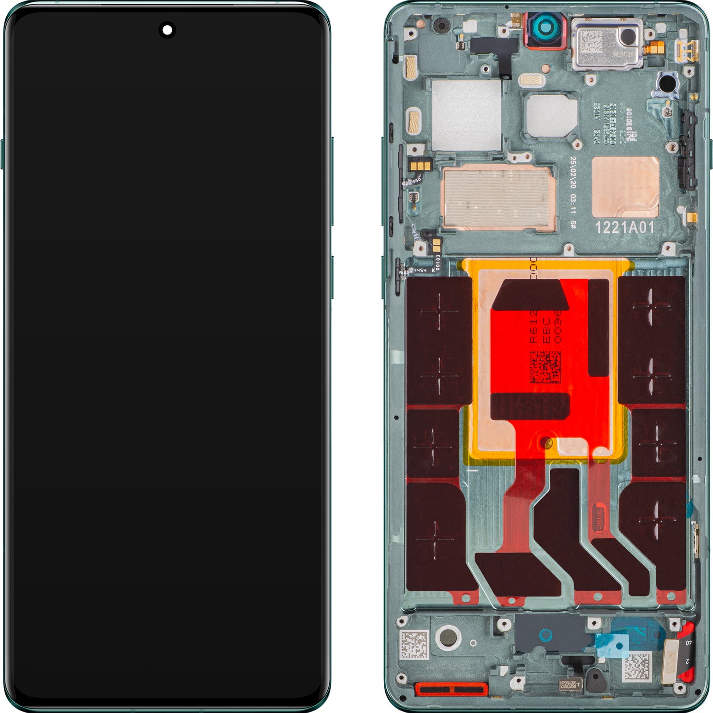 Zaslon na dotik OnePlus 12, z okvirjem, zelen (Flowy Emerald), Service Pack 621029000117