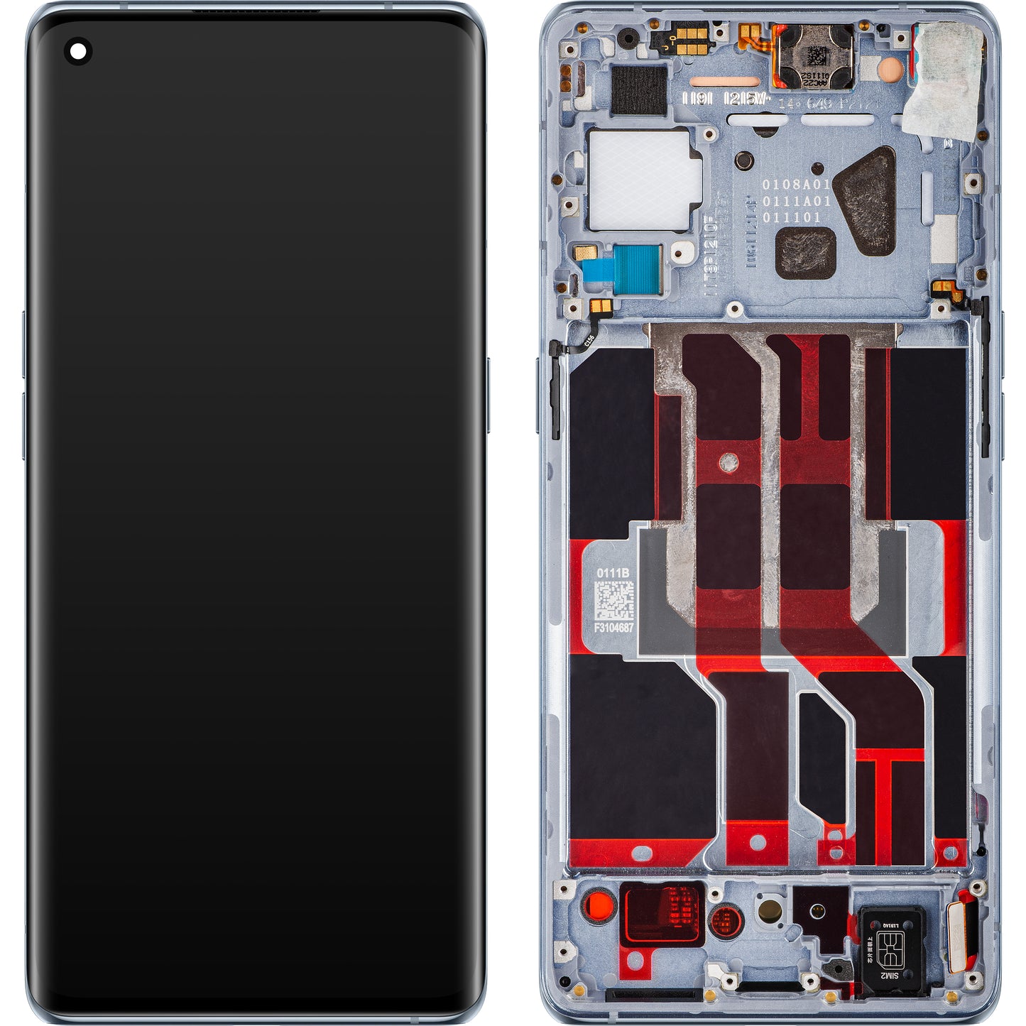 Zaslon s Touchscreenom Oppo Reno6 Pro 5G (Snapdragon) / Reno6 Pro+ 5G, z okvirjem, Siv (Lunar Grey), Service Pack 4907528