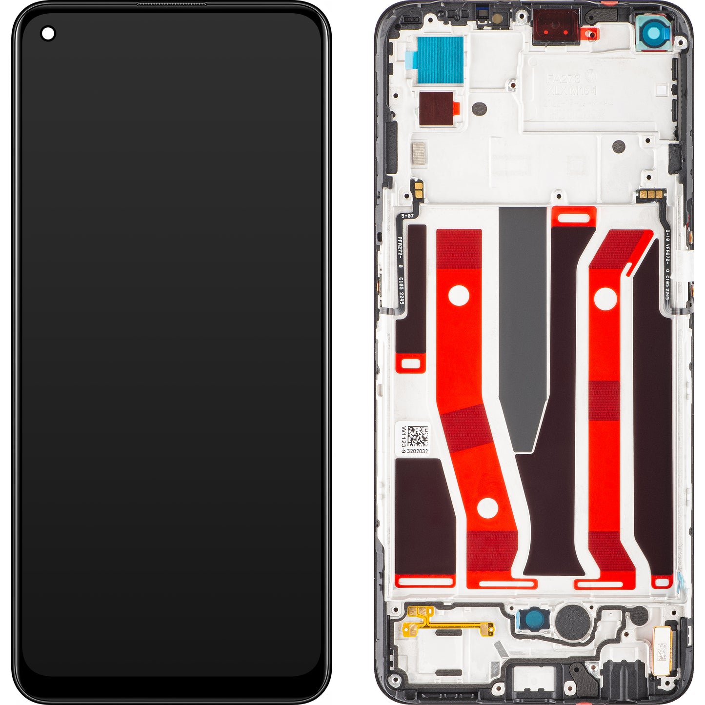 Zaslon na dotik Oppo F19 Pro+ 5G / A95 5G / Reno5 Z / A94 5G, z okvirjem, črn, servisni paket 4908719