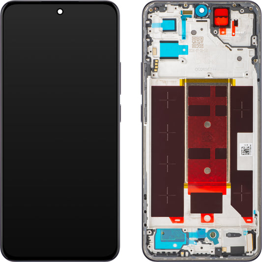 Zaslon s Touchscreenom Oppo Reno12 Pro, z Okvirjem, Črn (Space Brown), Service Pack 621029000216