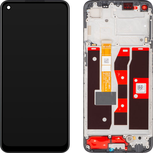 Zaslon na dotik Oppo A55, s okvirjem, črn (Starry Black), Service Pack 4908581