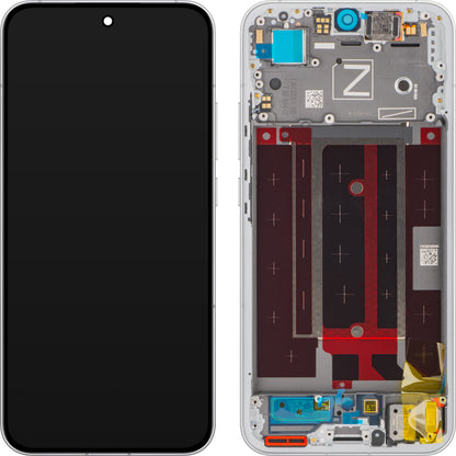 Zaslon s Touchscreenom Oppo Reno13, z okvirjem, Bela (Plume White), Service Pack 621029000429