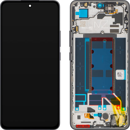Zaslon s senzorjem na dotik Oppo Reno13 FS 5G / Reno13 F, z okvirjem, siv (Graphite Grey), Service Pack 621029000449