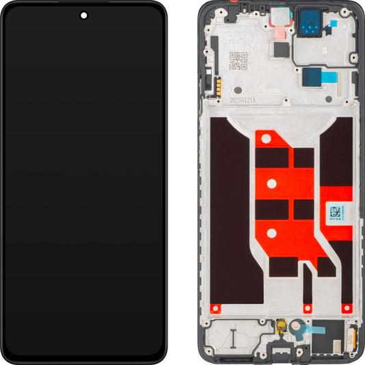 Zaslon na dotik Oppo Reno12 F, z okvirjem, črn, servisni paket 621029000258
