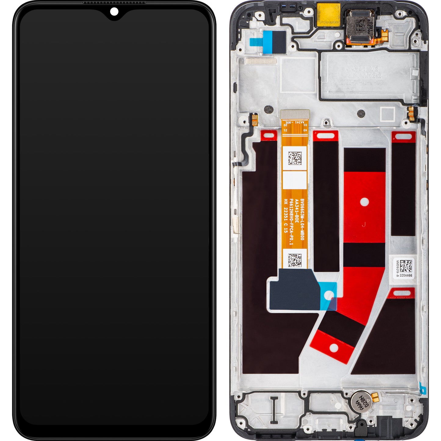 Zaslon na dotik Oppo A57 5G, z okvirjem, črn, ponovno zapakiran 4130239
