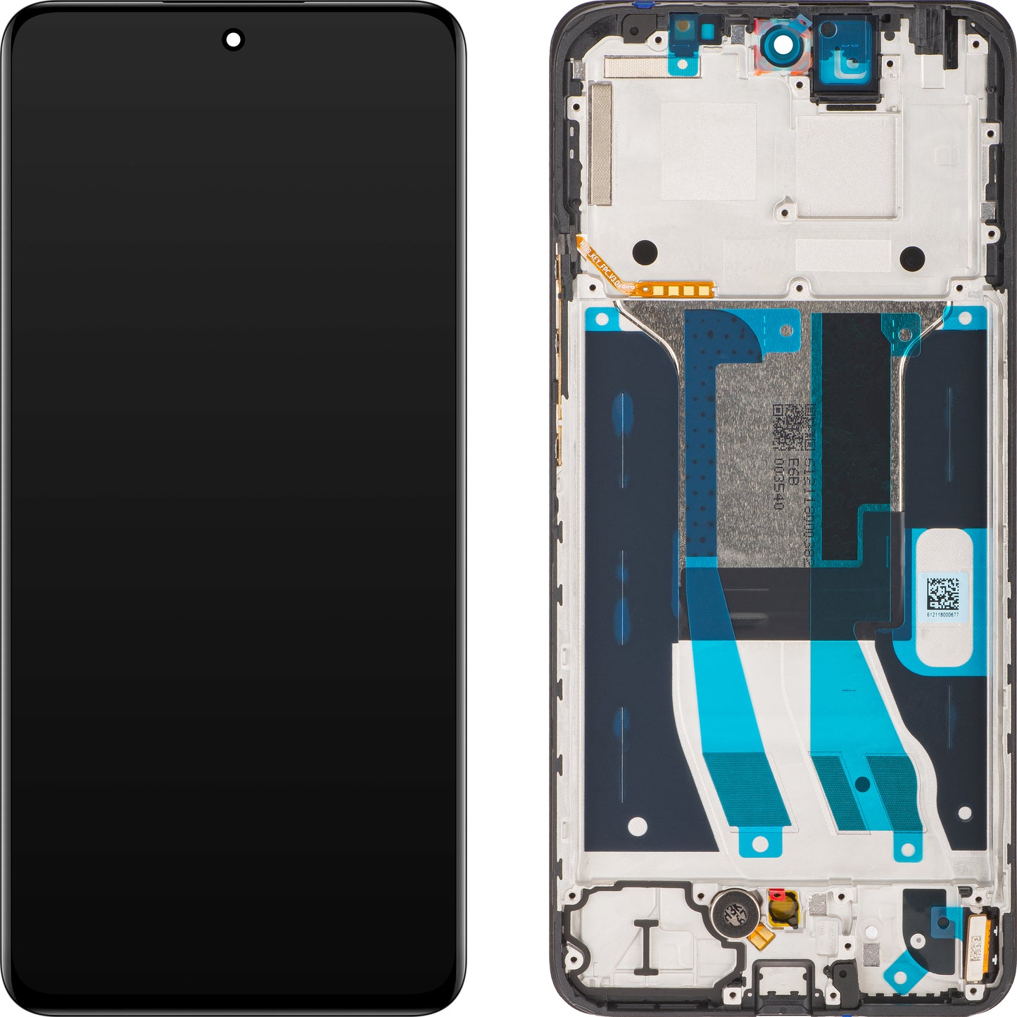 Realme 13 4G / 12 4G zaslon na dotik, z okvirjem, črn, servisni paket 621029000225 
